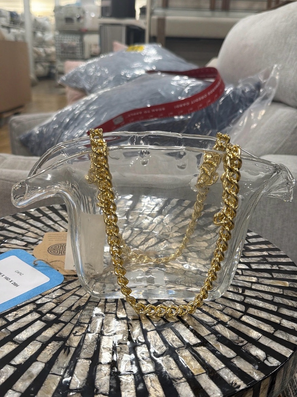 Gold Tone Rope Chain Necklace base